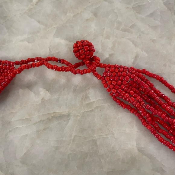 Boho chic multi strand coral necklace - Picture 8 of 8
